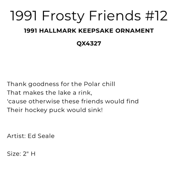 1991 Frosty Friends & 1990 Penguin Pal #3 Hallmark - Picture 8 of 13